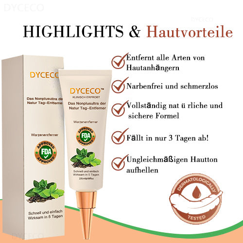 DYCECO™ Fortschrittliche Etiketten- und Muttermalentferner - wirksame und sichere Inhaltsstoffe für alle Hauttypen